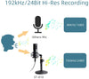 USB Streaming Podcast PC Microphone,  Professional 192kHz/24bit Studio Cardioid Condenser Mic Kit