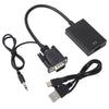Signal Converter Analog to Digital Conversion with Audio Power Supply HD Cable Adapter E305Black