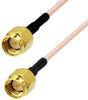 2pcs SMA Extension Antenna Cable SMA Male to Male Cable + 2pcs F -Type to SMA Adapter Connector