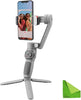 Smooth-Q3 Gimbal Stabilizer for Smartphone Android Cell Phone iPhone  q 3-Axis Handheld Gimble Stick w/ Tripod Stand LED Fill Light
