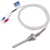 2M NPT 1/2"inch (6X50MM) Pipe Thread PT100 Temperature Sensor Probe 3 Wire Temperature Controller (-200~250℃) Waterproof and Antirust 304 Stainless Steel Thermocouple MT-2258PA-1/2