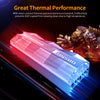 M.2-2 RGB SSD Heatsink for M.2 2280 Single Sided SSD Support ARGB Syncing SSD Aluminium Radiator with Thermal Pad