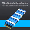 M.2 SSD Heatsink Cooler Thermal Pads for NGFF PCIE NVME Radiator (Blue)