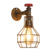 E27 Vintage Industrial Iron Water Pipe Wall Light Steampunk Sconce Light Fixture