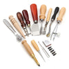 13pcs Leather Craft DIY Tool Hand Stitching Cutter Sewing Awl Leather Tools Kit