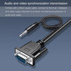 VGA to HDMI Converter Cable Adapter 1080P with 3.5Mm Audio and USB Power Cable