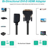 DVI to HDMI, Bidirectional DVI (DVI-D) to HDMI Male to Female Adapter with Gold-Plated Cord