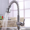 Modern Monobloc Kitchen Tap Swivel Pull Out Spray Mixer Chrome Brushed Faucet