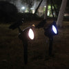 2pcs Garden Solar Power 4 White LED Spotlights Outdoor Lawn Courtyard Lamps