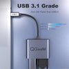 QGeeM QG-UH02-1 Type-C to HDMI VGA Adapter 4K HD Converter For Laptop MacBook (Grey)