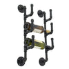 Industrial Vintage Style Quality Iron Storage Rack Bottle Shelf for Kitchen and Bar Made from Industria Pipe Fittings