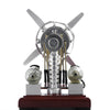 Newest Version 16 Cylinder Dual Fuel Bottle Hot Air Motor Generator Creative Stirling Engine Model Toy