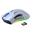YINDIAO A3 2.4G Wireless Mouse 1600DPI 7 Buttons Hollow Honeycomb Rechargeable RGB Optical Gaming Mice for Computer Laptop PC Gamer