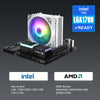 CPU Cooler V5 White Computer PC Heatsink W/ 5 Heatpipes 120Mm PWM & ARGB Fan for LGA 1700 1200 1150 AMD AM4 Am3-White