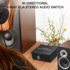 Professional Audio Switch Splitter RCA Stereo Switcher Selector Switch Box Lossless Signal Transmission Black Shells