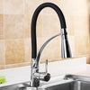 LED Kitchen Faucet Black Chrome Plated Cold Hot Pull Out Spray Faucet Mixer Taps
