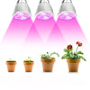 15W Three-Head LED Grow Light Clip Desk Growth Lamp 360 Adjustable Gooseneck for Indoor Plants