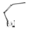 NEWACALOX Desk Clip Magnifying Glass Desk Lamp Foldable Bracket With Light Eye Protection Reading Desk Lamp USB Desktop Welding Lighting LED Rework Soldering Magnifier