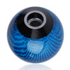 Blue Carbon Fiber Gear Shift Knob Round Ball Shape Fit Universal Car