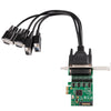 Vervmczn PCIE Serial Rs232 Ports Adapter Card Pcie X1 I/O Controller Card 4 DB 9 Bracket PCI WCH384 Chipset