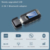 2 in 1 USB Portable Wireless Bluetooth Audio Adapter with LCD Display for Car, TV, PC, Headphones, Home Stereo