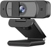 Webcam HD 1080p-Streaming Webcam with Privacy Cover for Desktop Computer PC,100° Wide-Angle View with Stereo Microphone, USB Webcam Plug and Play,Low-Light Correction