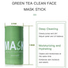 Green Tea Purifying Clay Face Mask, Face Moisturizes Oil Control Blackhead Remover Deep Clean Pore Purifying Clay Stick
