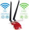 AX3000 Wireless WiFi 6 PCIe Card for PC, Bluetooth 5.0, 2402Mbps+574Mbps, AX200 Module Inside, Bluetooth 5.0/4.2/4.0, 802.11ax/ac/a/b/g/n, Windows 10 64-bit Only, WE3000S