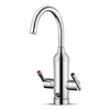 3000W Instant Electric Faucet Bathroom Kitchen Hot Water Heater Twin Lever Handle Tap 360° Rotation