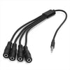3.5mm Headphone Splitter Cable,ONXE 1/8 Inch AUX Stereo Jack Audio Splitter 1 Male to 2 3 4 Female Adapter