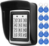 Waterproof Access Control Keypad Proximity RFID Controller, Suitable for Single Door Entry System, Support 1000 Users, Including 40pcs 125KHz RFID Keyfobs with Rainproof Cover