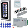 Door Access Control System Kit IP68 RFID Keypad Waterproof Outdoor + 180KG/320lbs Electromagnetic Electric Magnetic Lock + DC12V 3A Power Supply + 10pcs Keyfobs Tags Door Entry System