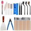 35 Pieces 3D Printer Accessories Tool Kit, 7 Size Cleaning Needles, Tweezers, Pliers, Scraper, Cleaning Brushes, Clean Up Knives