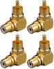 RCA Right Angle Adapter - 90° Female to Male Gold-Plated Connector for Wall Mounted TV as Space Saver (6)