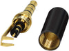 3.5mm Audio Solder Plug, 3.5mm 4 Pole Gold Plated DIY Audio Cable Replacement Terminal Connector  x2