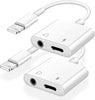 2 Pack Headphone Adapter for iPhone, esbeecables 2 in 1 Lightning to 3.5mm AUX Audio + Charger Splitterl