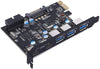 PCI-E to Type C (2),Type A (3) USB 3.0 5-Port PCI Express Expansion Card +Expanding 2 USB 3.0 Ports with Internal 19-Pin Connector