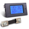 DC 6.5-100V 0-100A LCD Digital Display Ammeter Voltmeter Multimeter Volt Watt Power Energy Meter Blue with 100A/75mV