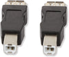 2 Pack USB 2.0 A Female to USB B Print Male Adapter Converter