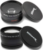 58MM Complete Lens Filter Accessory Kit with 58MM 2.2X Telephoto and .43x Wide Angle/Macro Lenses for: Canon EOS Rebel 9000D 800D 760D 750D 700D 1300D 1200D and More