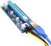 PCI-E 1x to 16x Mining Machine Enhanced Extender Riser Adapter with USB 3.0 & 6Pin Power Cable
