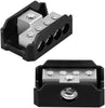 Power Distribution Block 4 Way, 0 2 4 AWG Gauge in / 4 8 10 Gauge Out, Car Audio Stereo Amp Distribution Connecting Block
