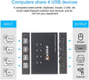 USB Switch Selector 4 Port, 4 in 4 Out USB HUB Switcher for 4 Computers Sharing 4 USB Devices