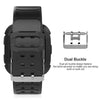 For Fitbit Versa Band and Case, UMTELE [Rugged Pro] Resilient Protective Case with Strap for Fitbit Versa, Black/Red
