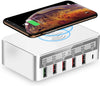 USB Fast Charger, Multi-Port 100W-6 Port USB Fast Charging Station，with Quick Charge