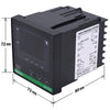Digital Display PID Temperature Controllers Thermostat ℉ ℃ Regulator AC 85V - 265V 72x72mm + K Sensor Thermocouple + Black Heat Sink and Solid State Relay SSR 40DA MC700-B11-SSR40