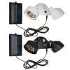 5W Solar Power Dual Head LED Home Security Light PIR Motion Sensor Outdoor Wall Lamp