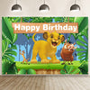Cartoon Lion Leopard Tiger Forest Animal Leaf Photography Background Vinyl Cloth Photo Shooting Background for Kids Baby Birthda