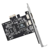 PCI-E 3 Ports 1394A 1394B Firewire Expansion Card Pci-Express Controller Card (2 * 6 Pin + 1 * 4 Pin) for Desktop PC