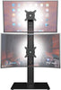 Dual Monitor Stand - Vertical Stack Screen Free-Standing Monitor Riser Fits Two 13 to 34 Inch Screen with Swivel, Tilt,